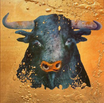 Bull in divine light POP ART V – derzeit ausgestellt in Galerie