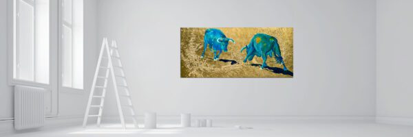 Kunstwerk von Dorothea Göbel Bild Stiere Ansicht zum kaufen